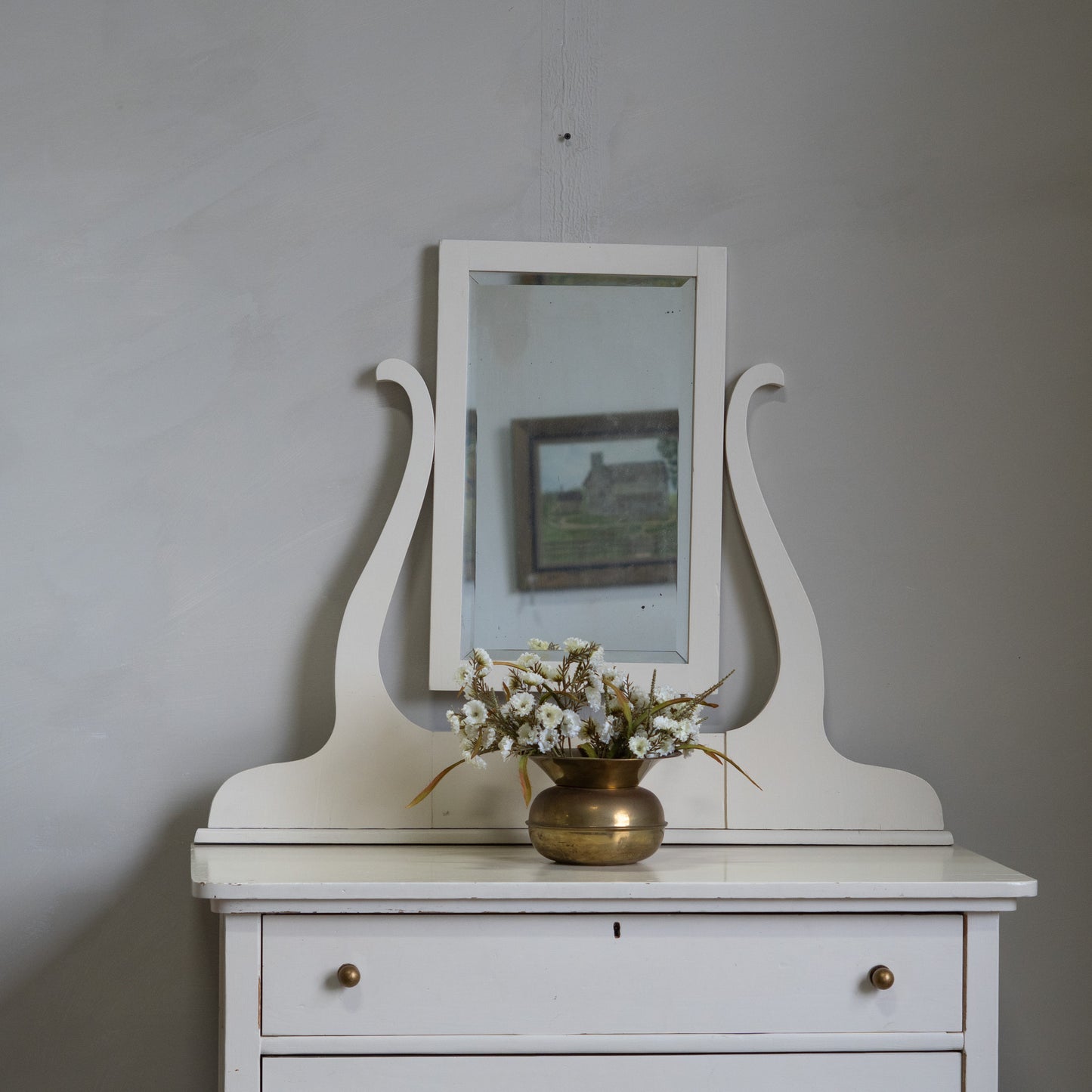 Antique Dresser with Mirror – Rustic Cottagecore