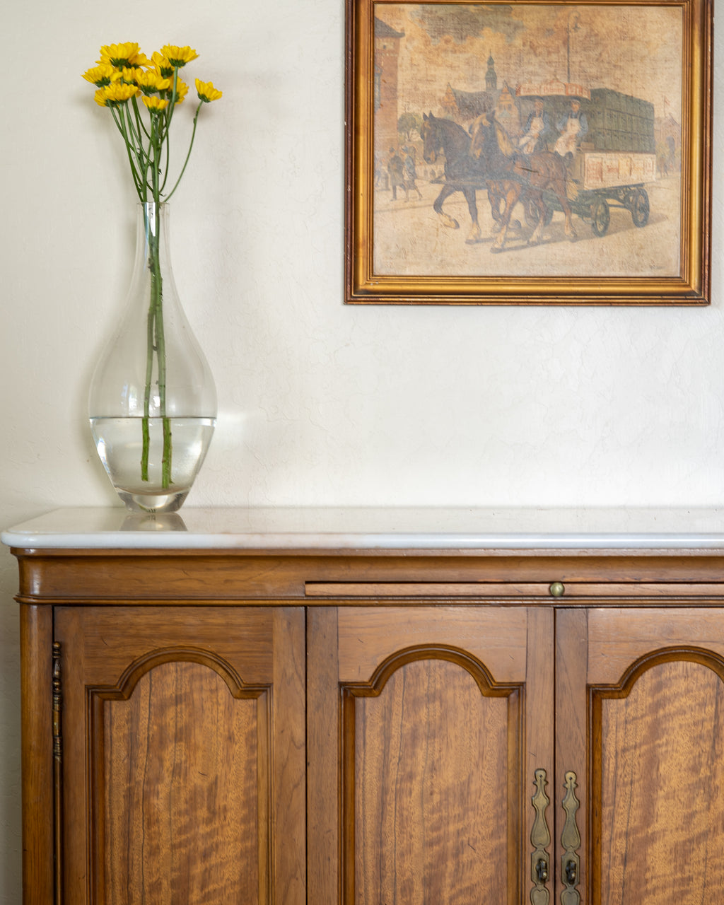 Vintage Marble Top Buffet Sideboard – Pavane by Tomlinson 1950s