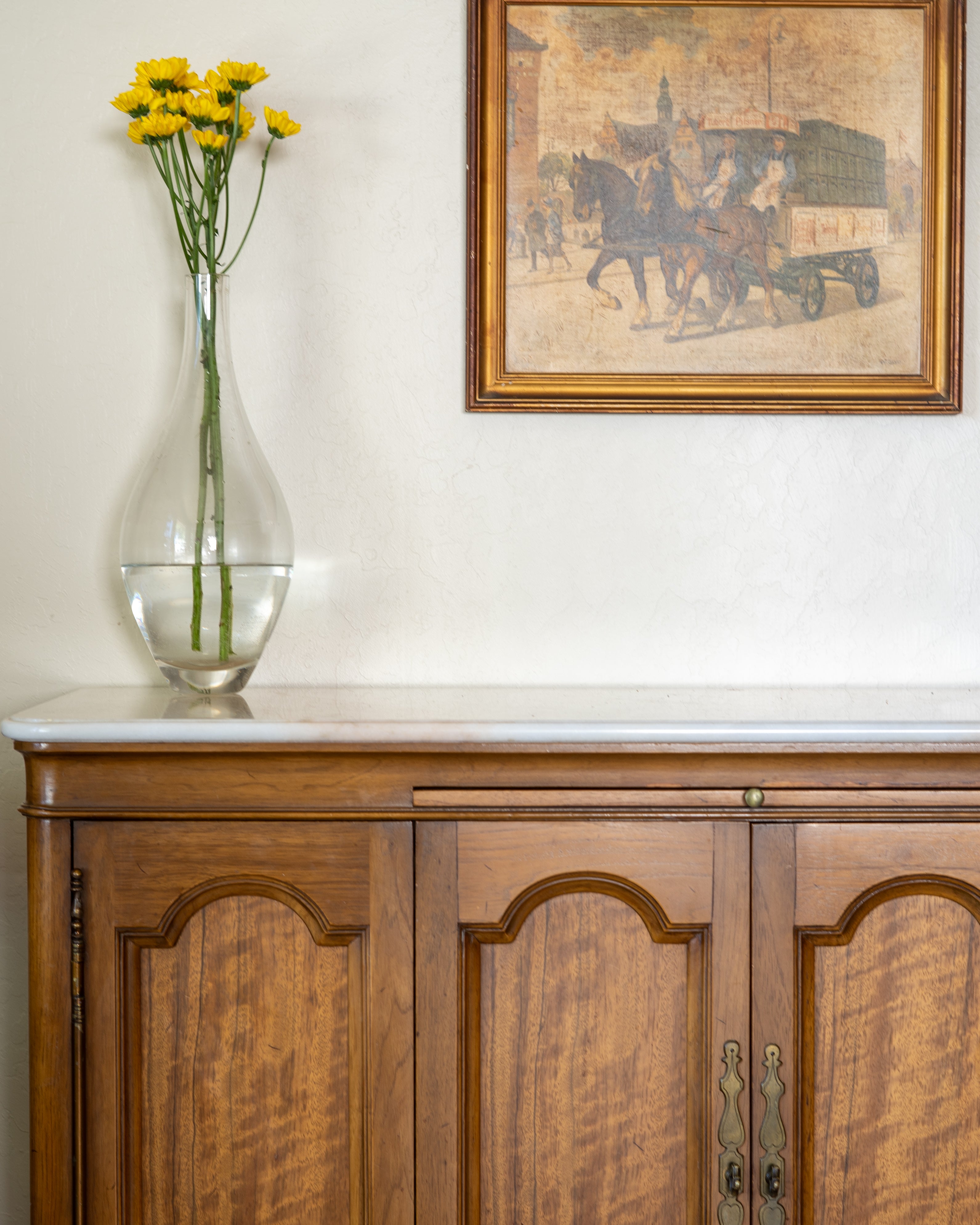 Vintage Marble Top Buffet Sideboard – Pavane by Tomlinson 1950s