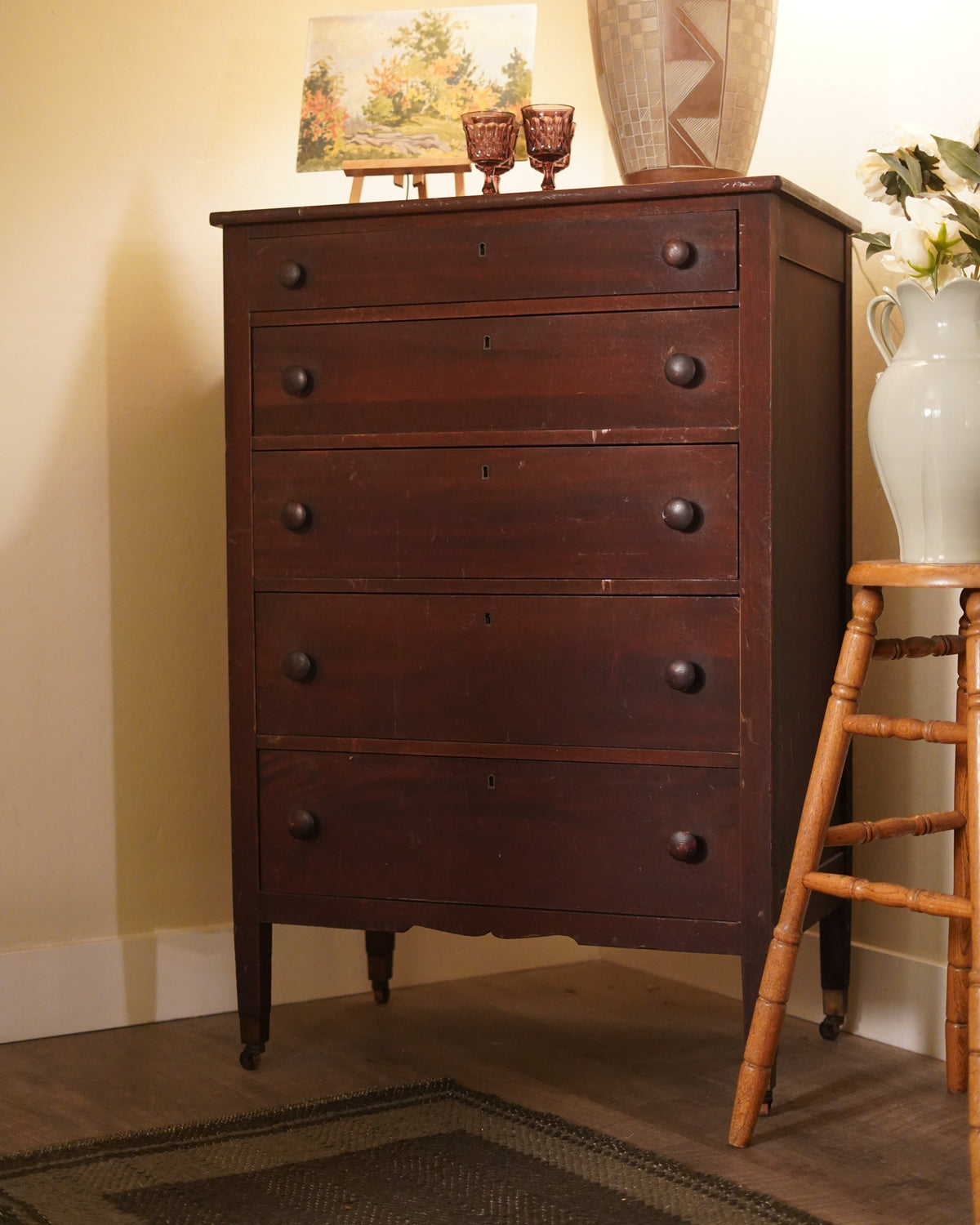 Vintage Tall Chest of Drawers