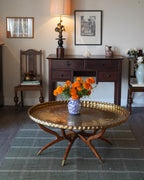 Vintage MCM Moroccan-Style Brass Coffee Table