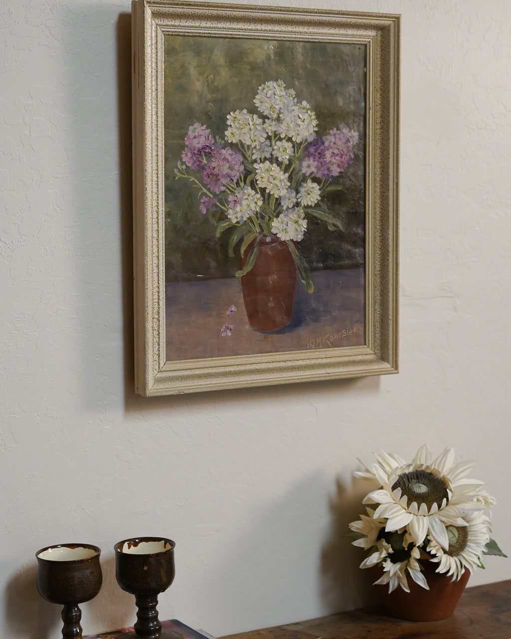 Vintage Romantic Oil Painting Original — Lot 14