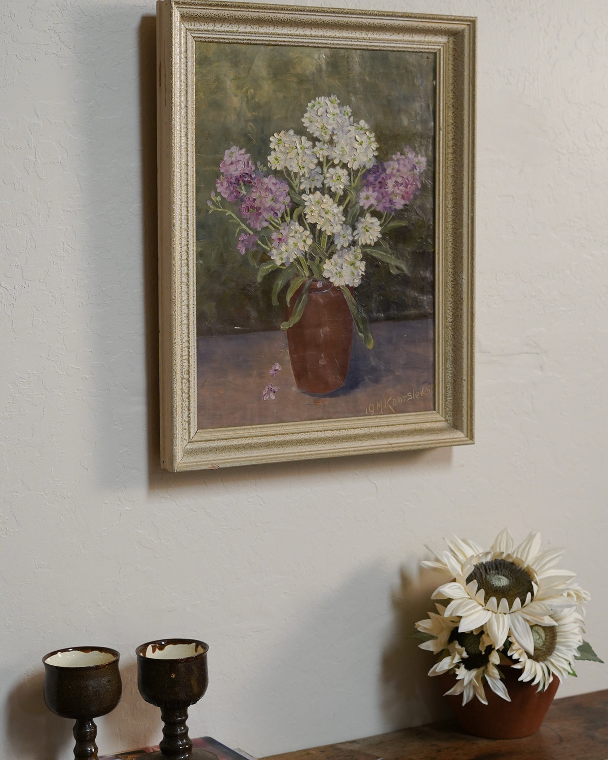 Vintage Romantic Oil Painting Original — Lot 14