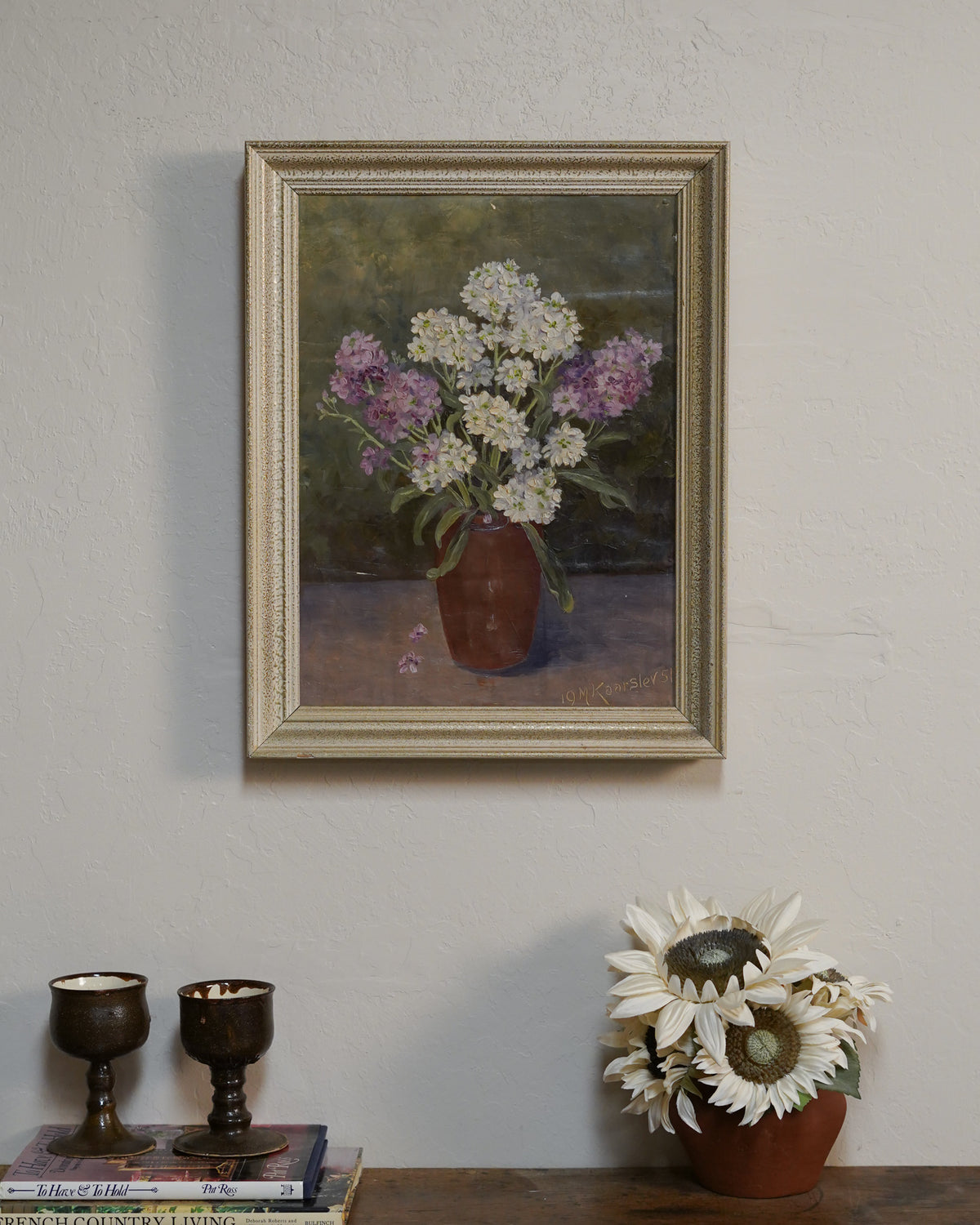 Vintage Romantic Oil Painting Original — Lot 14