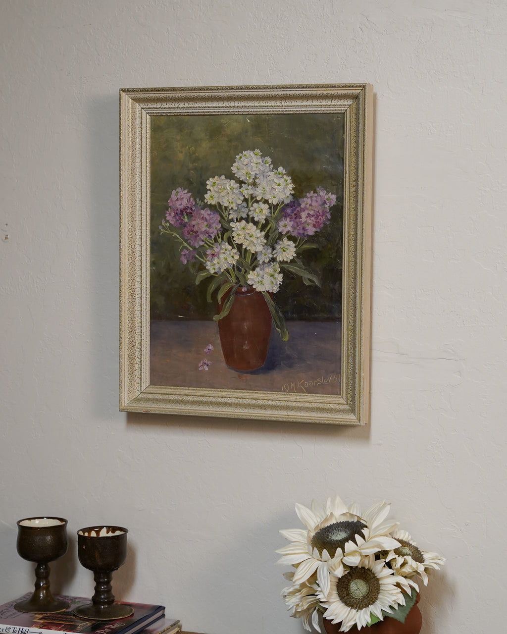 Vintage Romantic Oil Painting Original — Lot 14