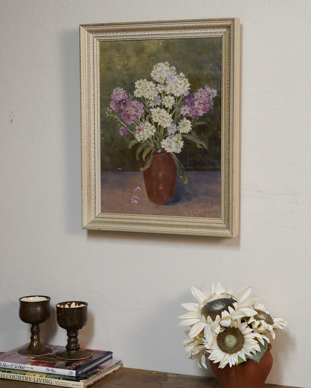 Vintage Romantic Oil Painting Original — Lot 14
