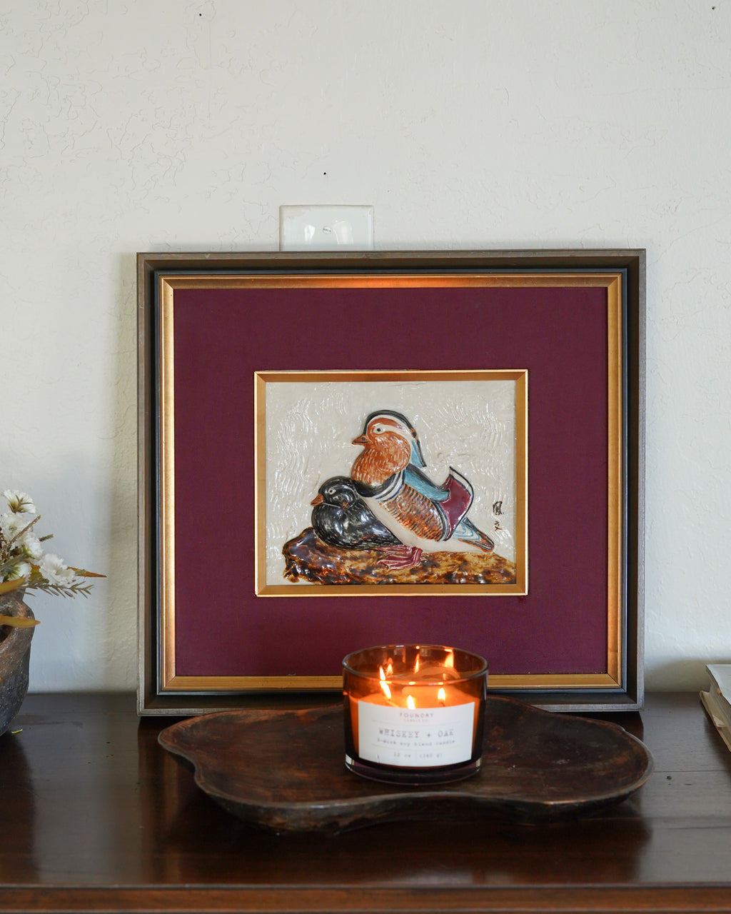 Mandarin Ducks Ceramic Tile — Lot 15