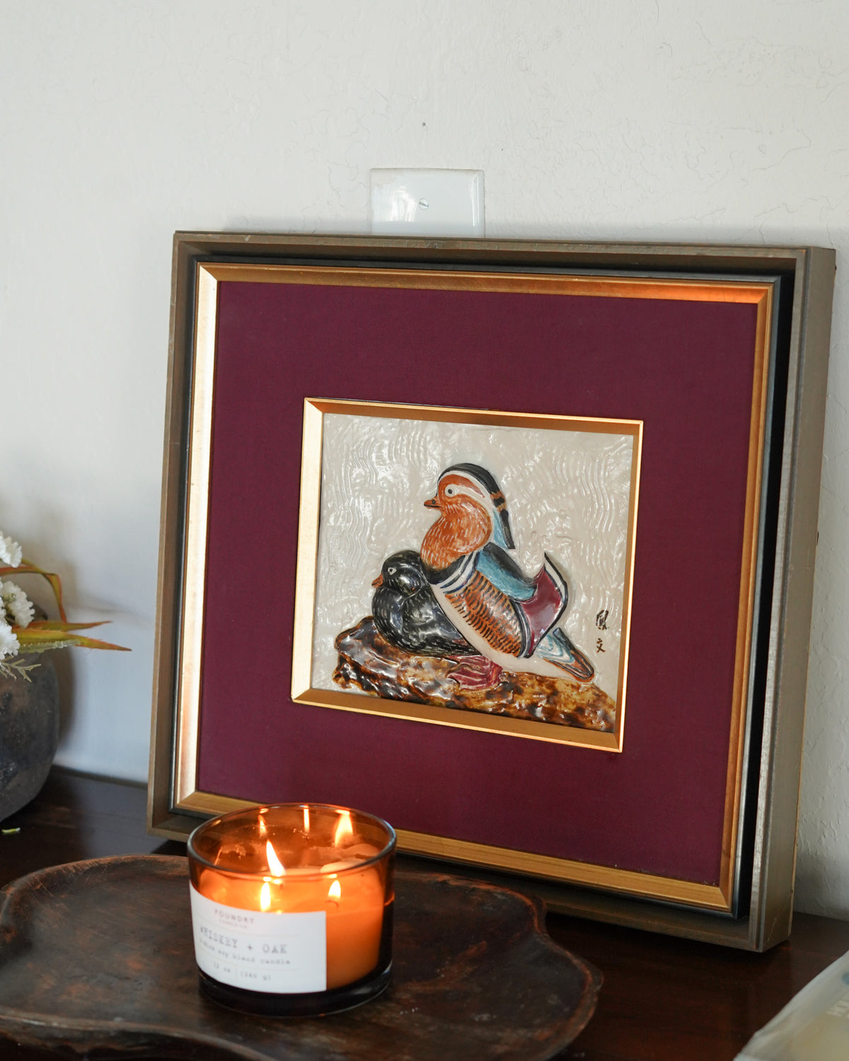 Mandarin Ducks Ceramic Tile — Lot 15