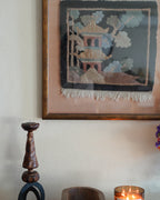 Pagoda Hooked Textile Art Panel — Lot 16