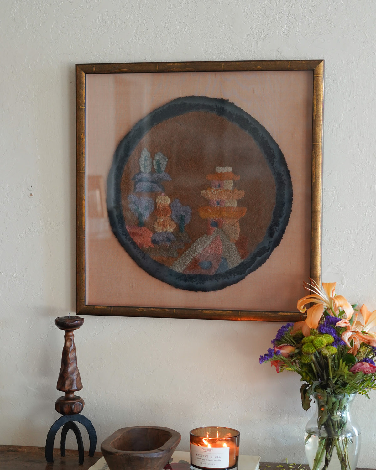 Hooked Textile Art Panel — Lot 17