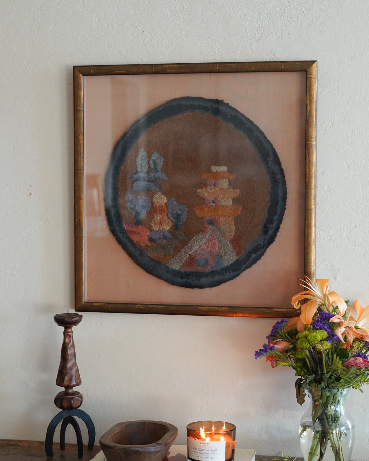Hooked Textile Art Panel — Lot 17