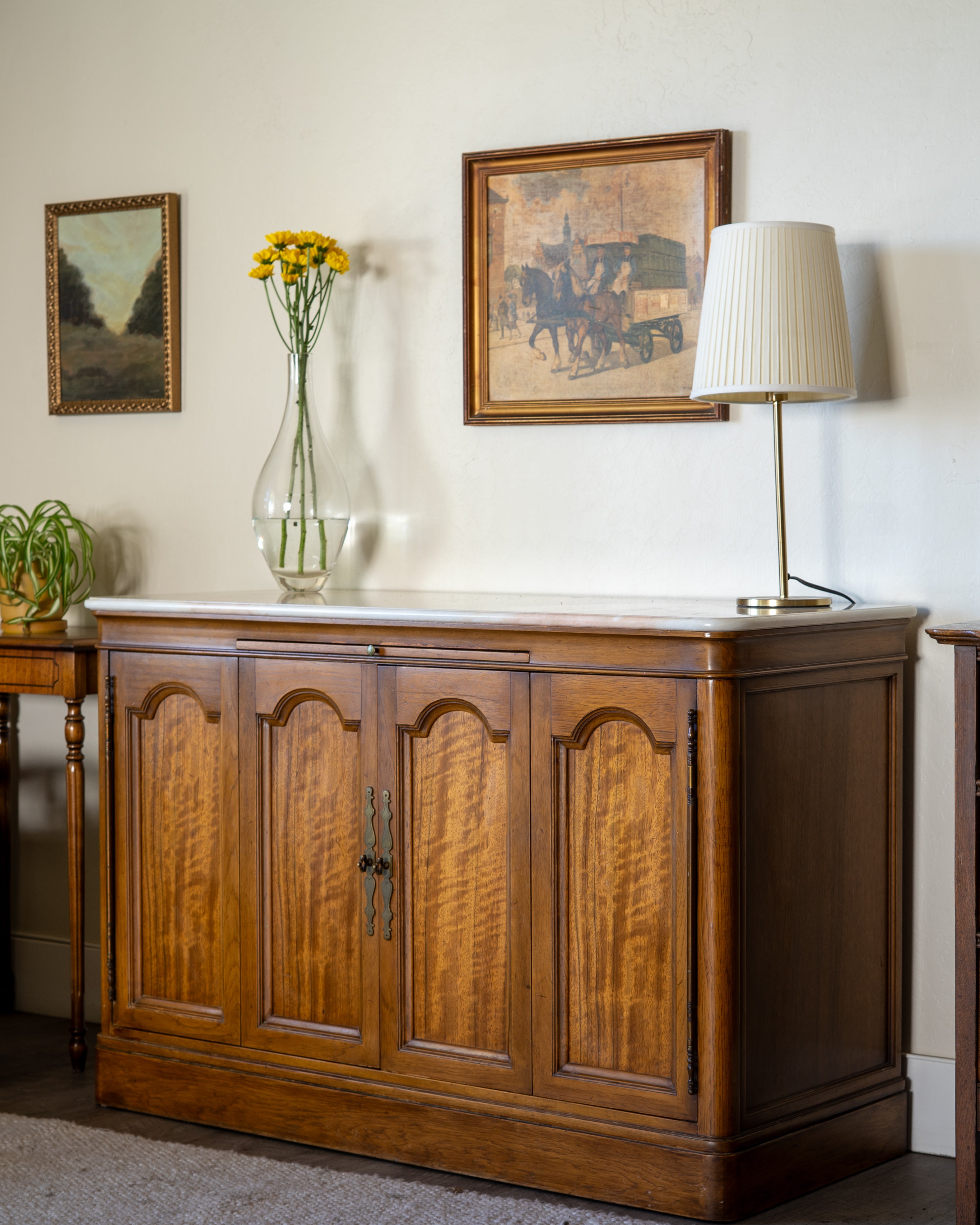 Vintage Marble Top Buffet Sideboard – Pavane by Tomlinson 1950s