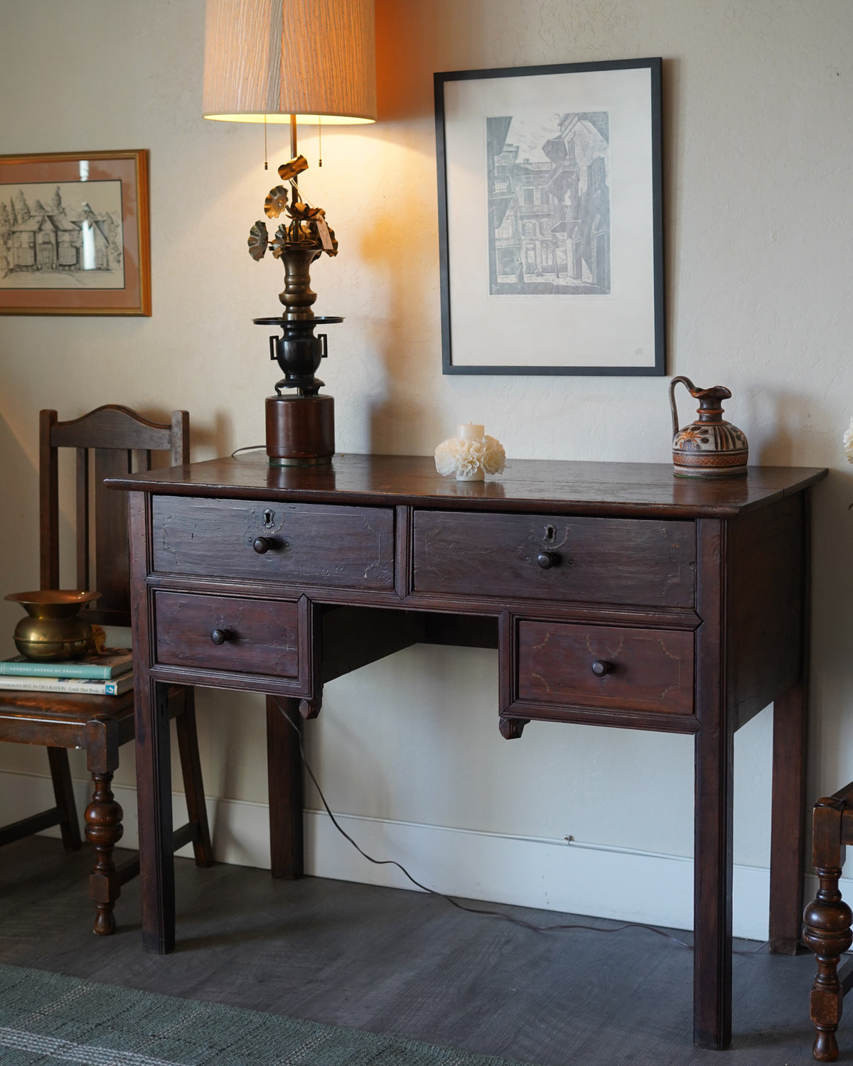 Antique Spanish Kneehole Desk