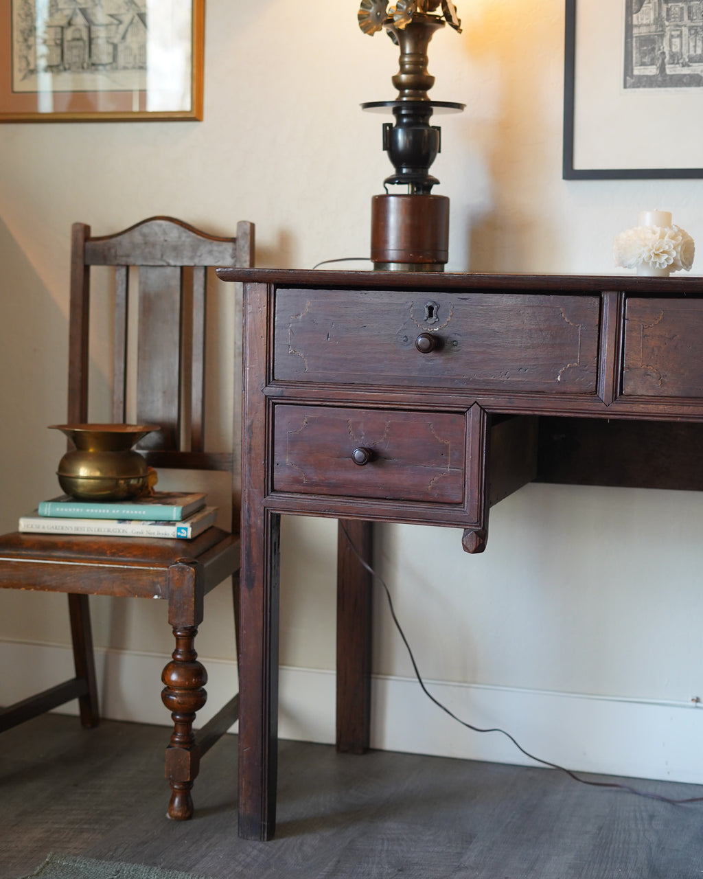 Antique Spanish Kneehole Desk