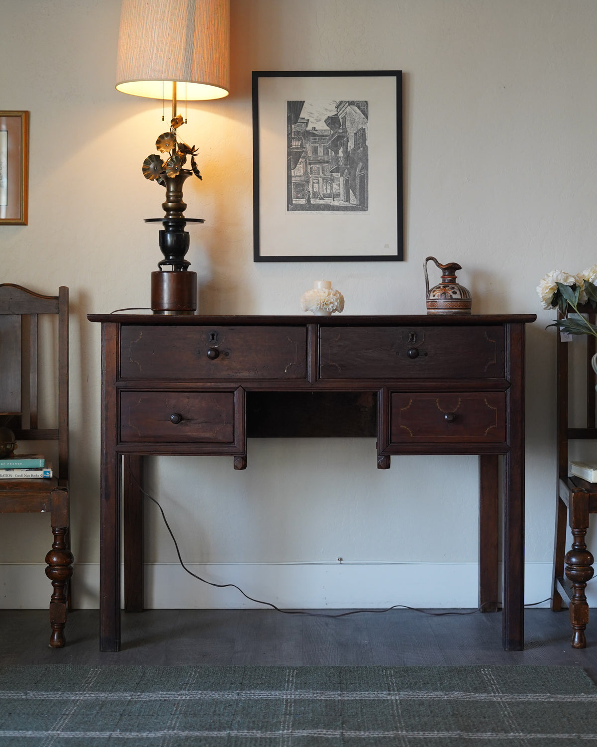 Antique Spanish Kneehole Desk