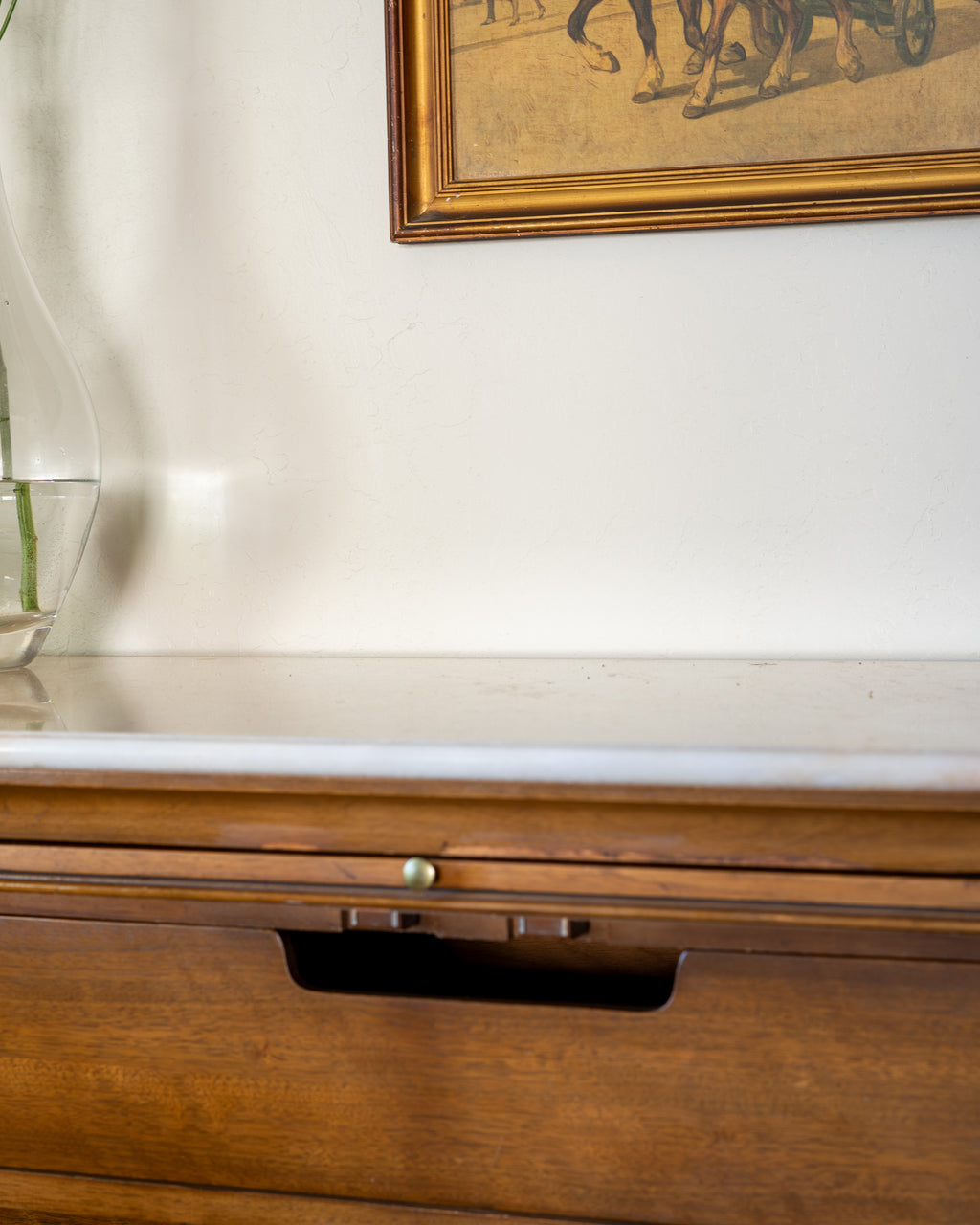 Vintage Marble Top Buffet Sideboard – Pavane by Tomlinson 1950s