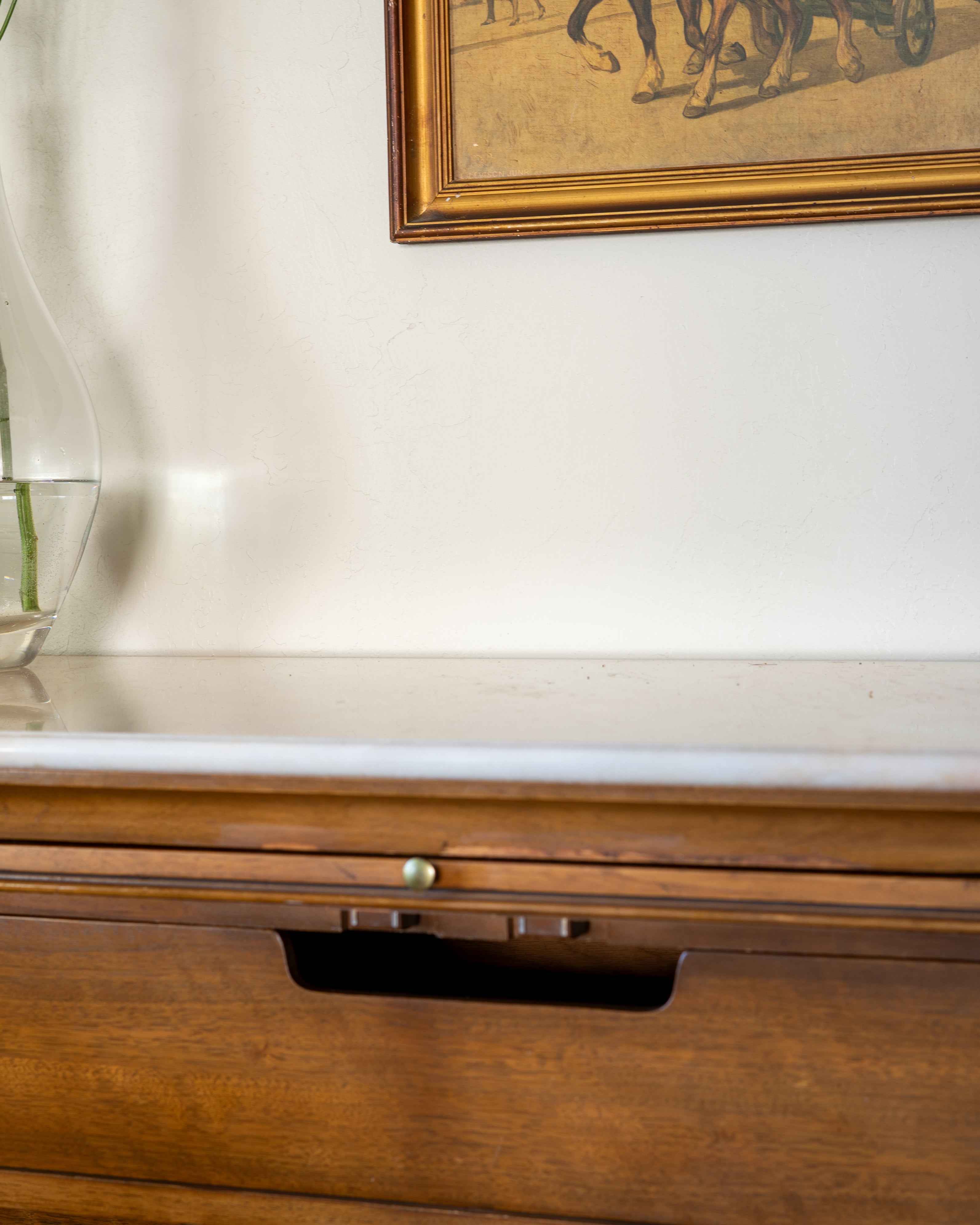 Vintage Marble Top Buffet Sideboard – Pavane by Tomlinson 1950s