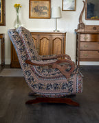 Vintage Wildflower Fabric Rocking Chair – Coil Springs