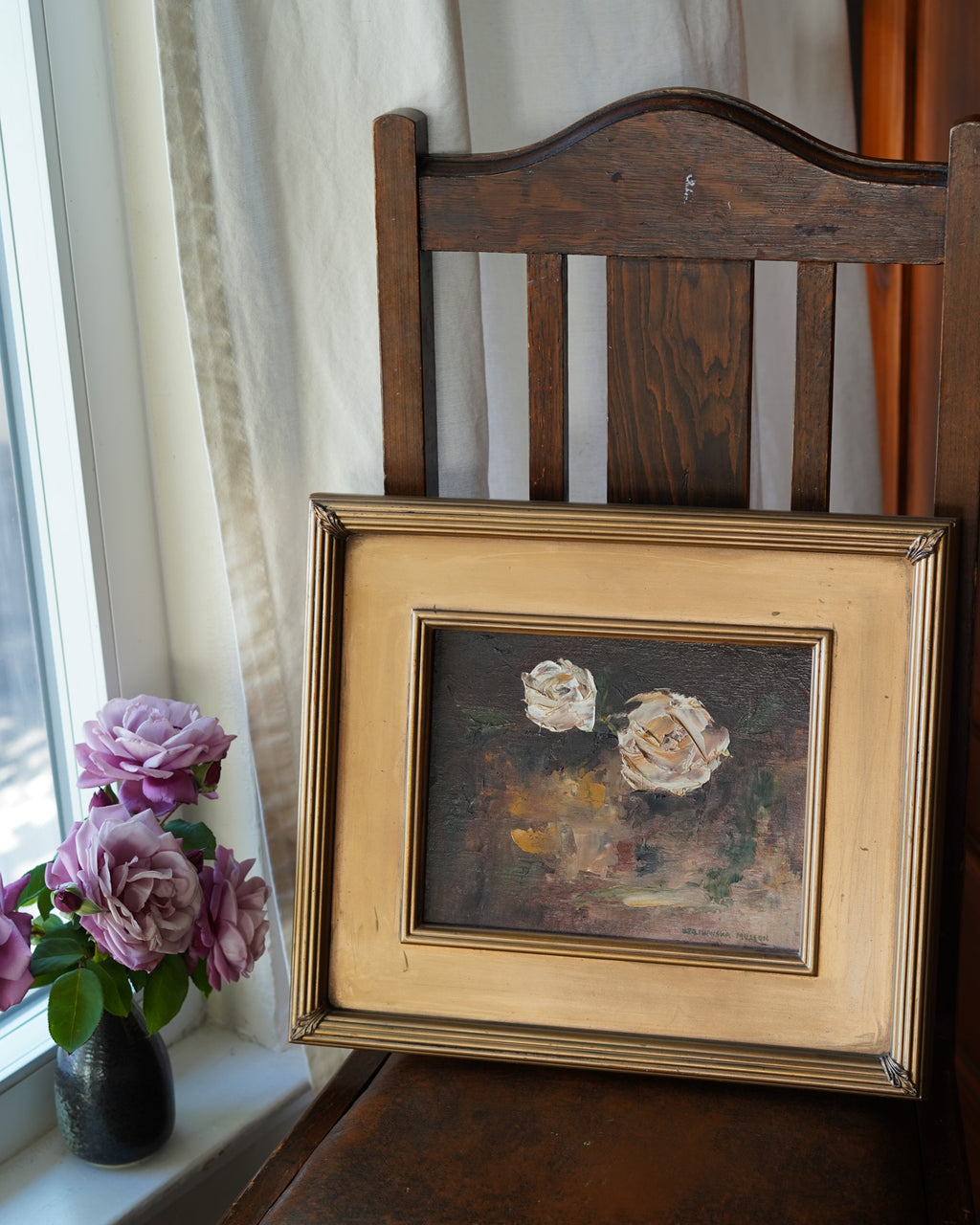 Rose Oil Painting — Lot 42