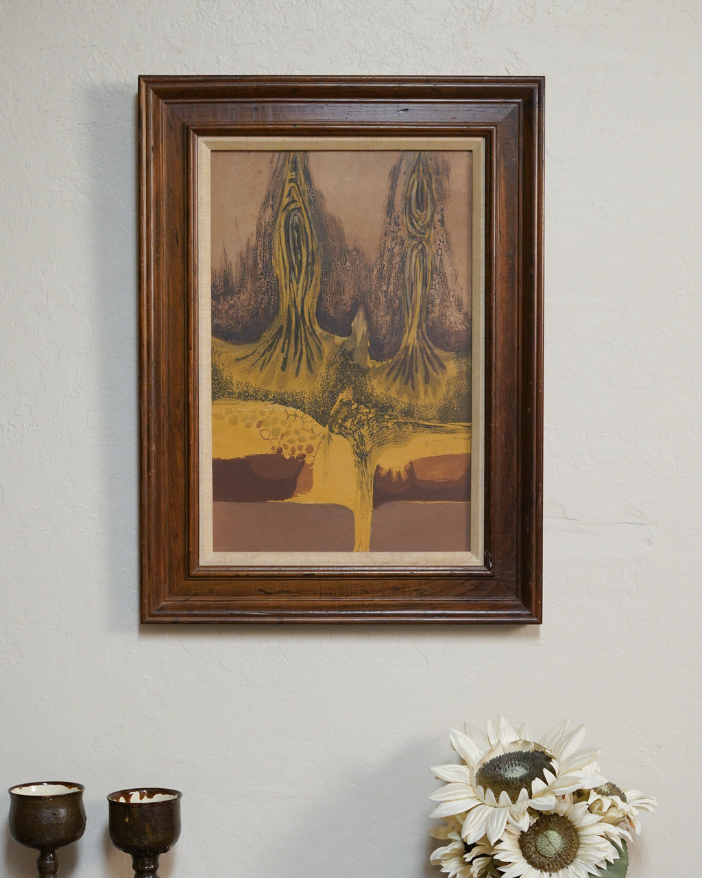 Abstract art work Sandy earth tones — Lot 6