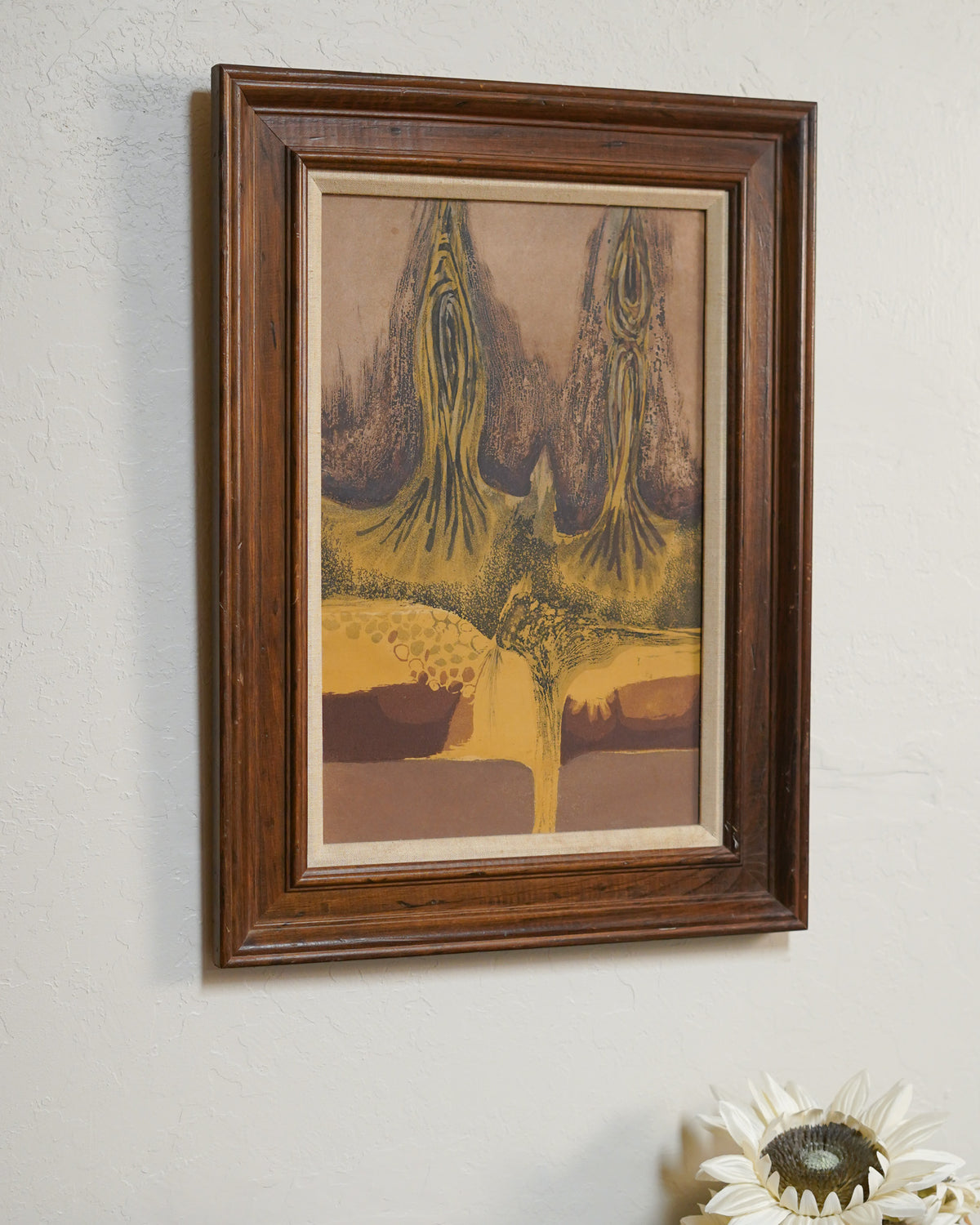 Abstract art work Sandy earth tones — Lot 6