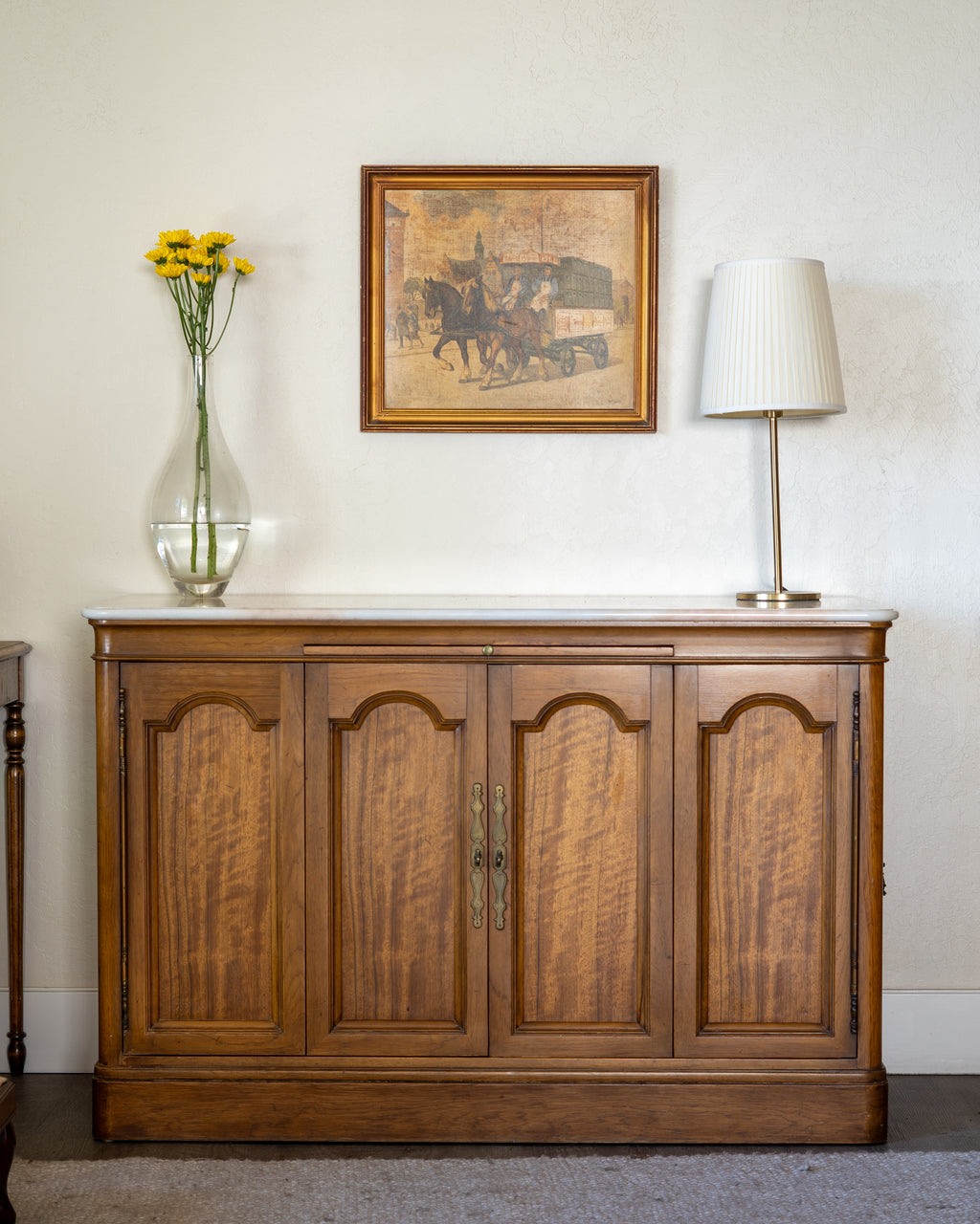 Vintage Marble Top Buffet Sideboard – Pavane by Tomlinson 1950s