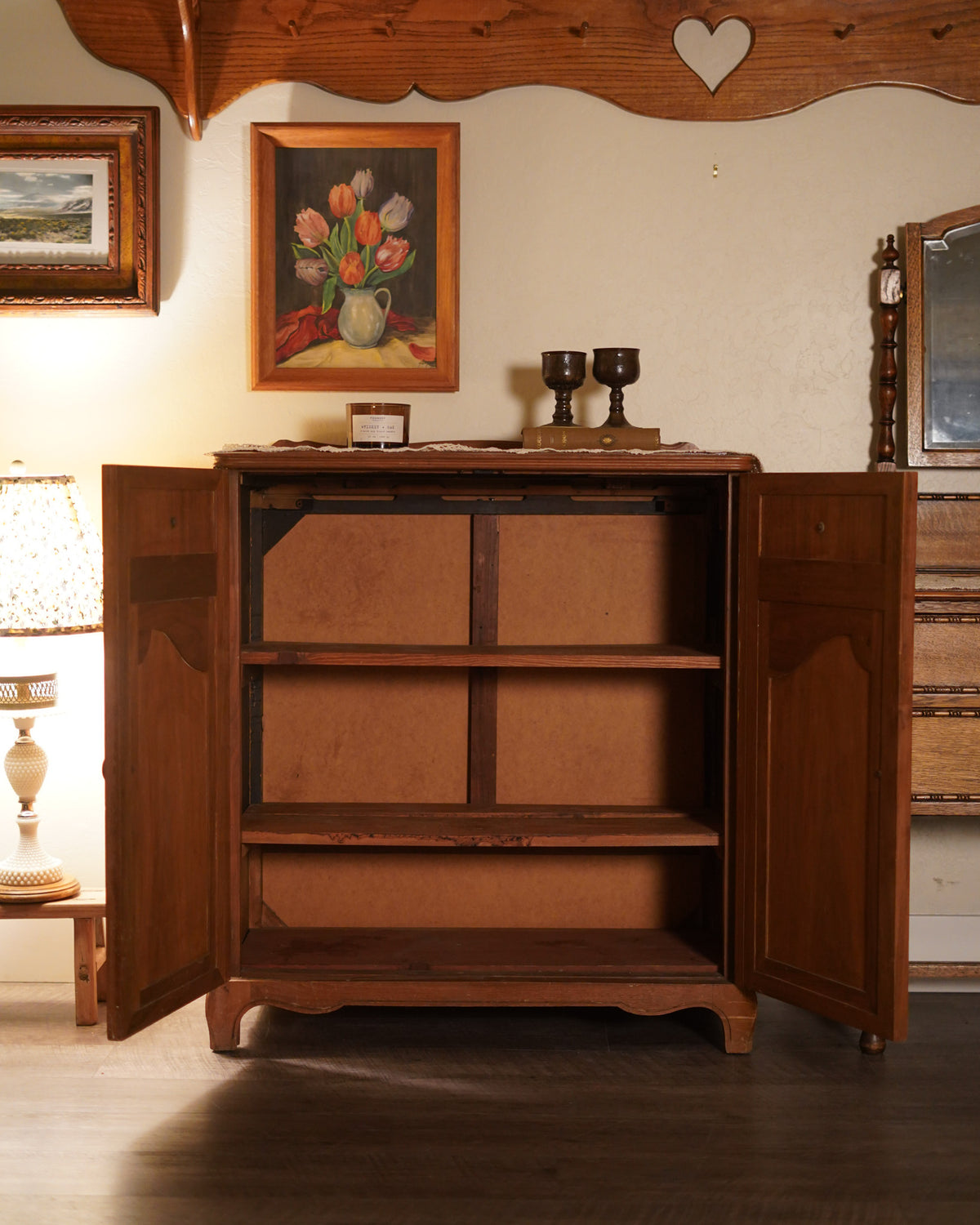 Vintage Light Wood Cupboard