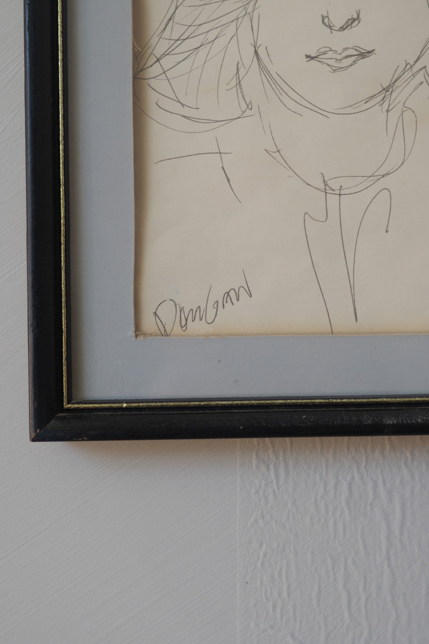 STUNNING Framed Sketch of a Young Girl