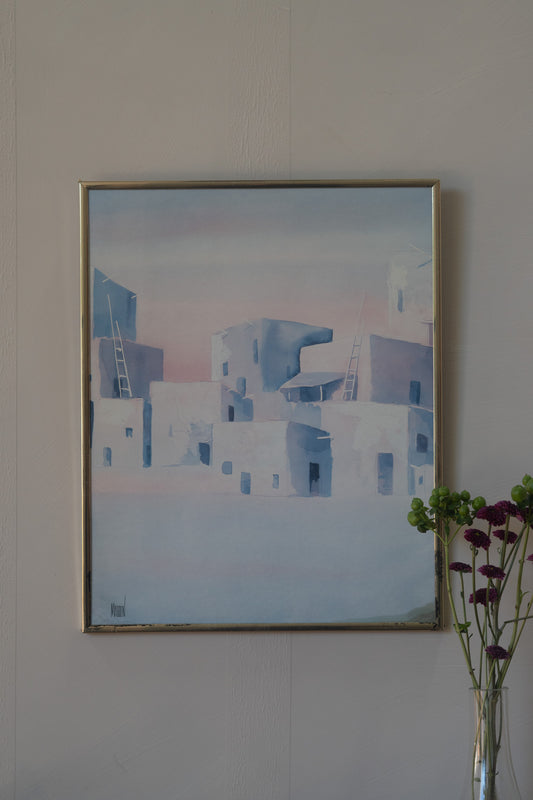 STUNNING Framed Southwestern Pueblo Print