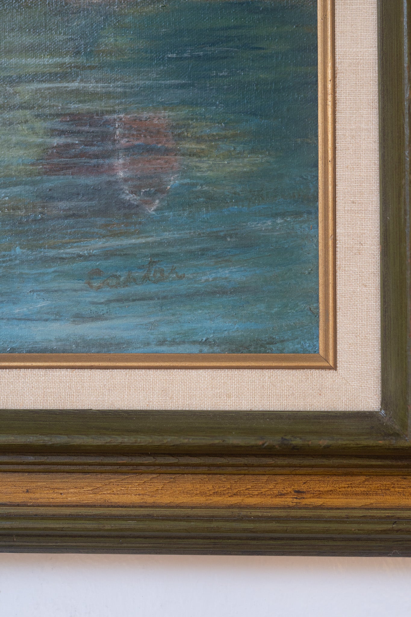 BEAUTIFUL Lake & Chapel Framed Painting