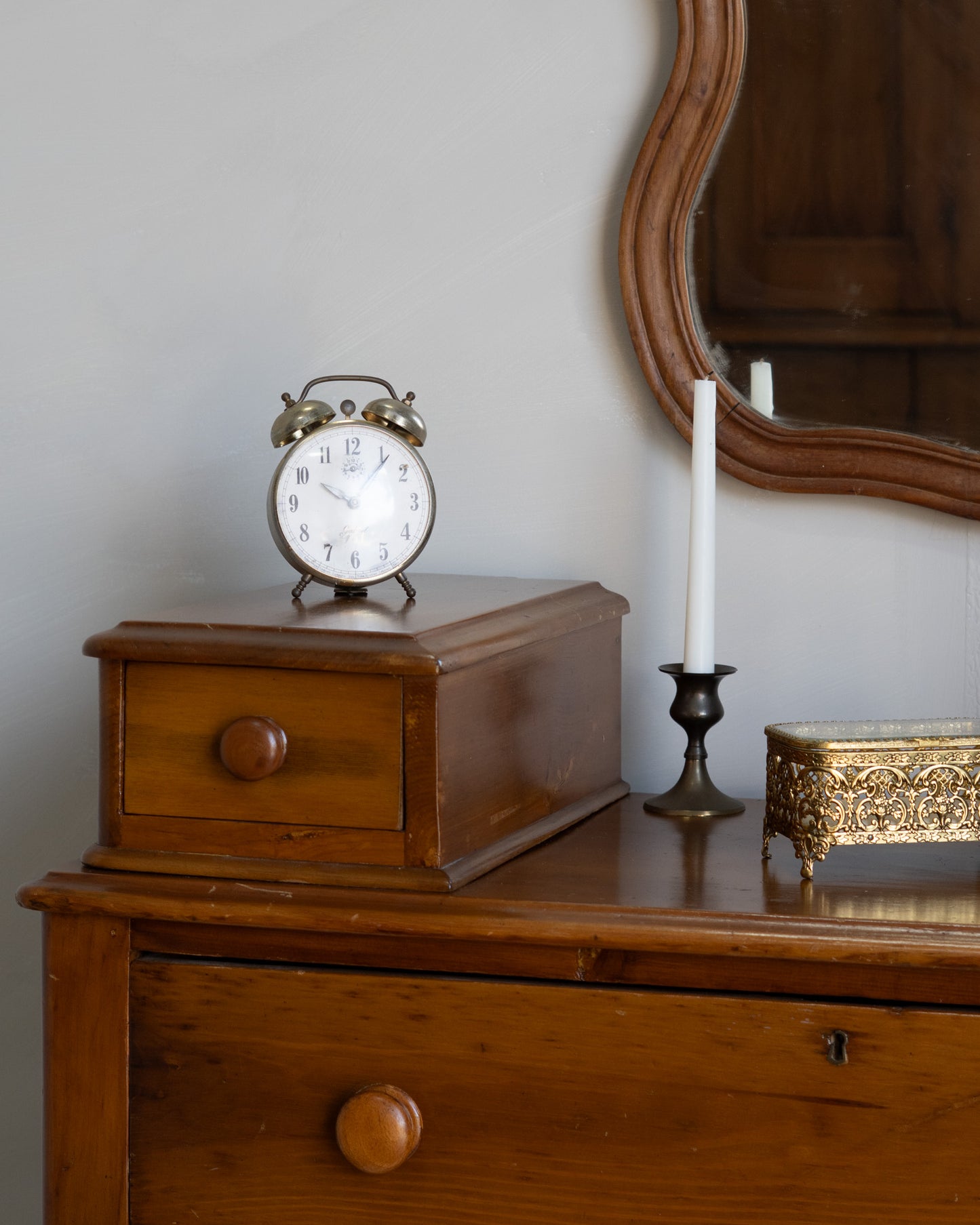 Antique Pine Dresser with two top drawers