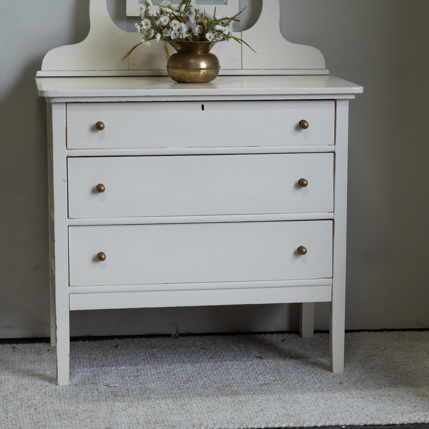 Antique Dresser with Mirror – Rustic Cottagecore
