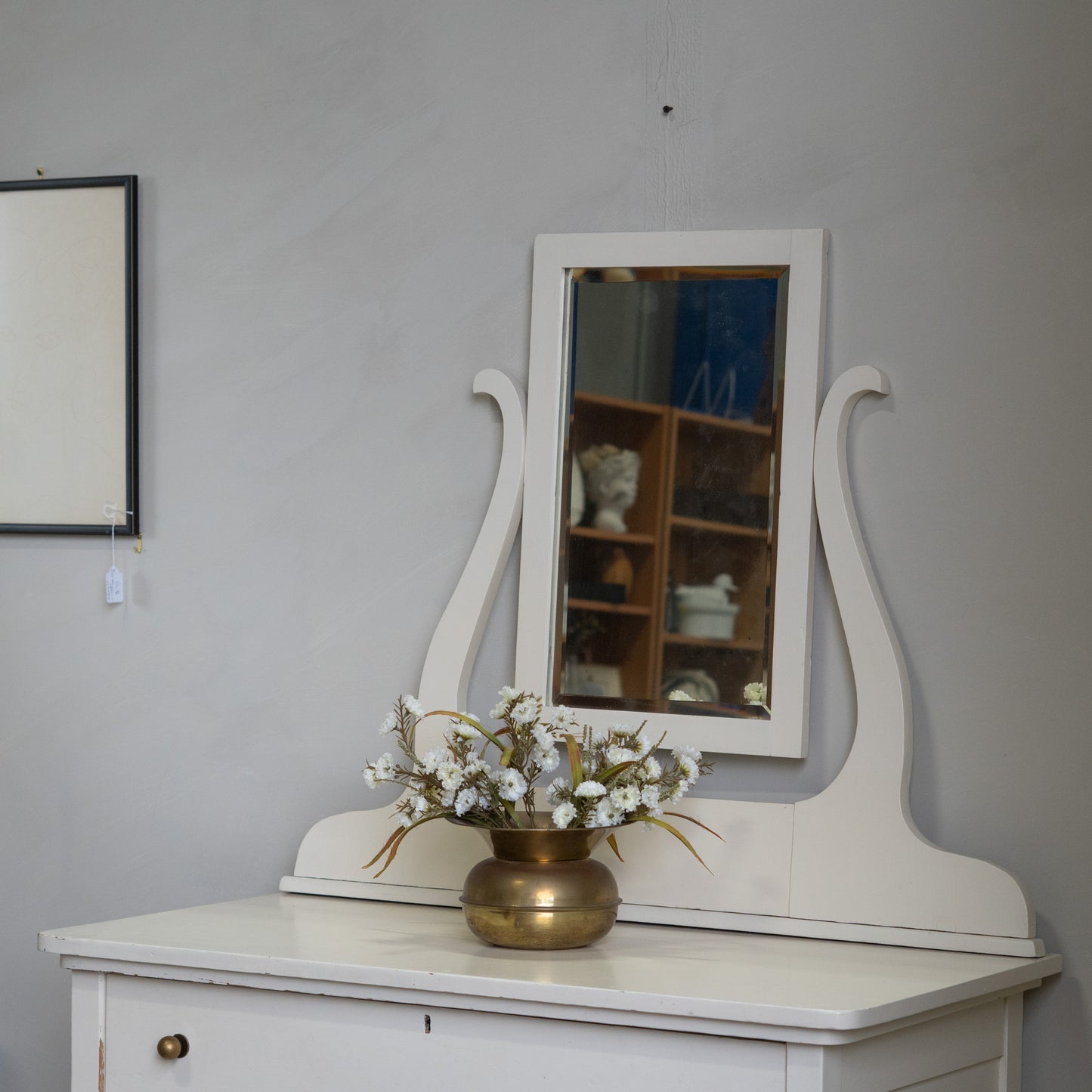 Antique Dresser with Mirror – Rustic Cottagecore