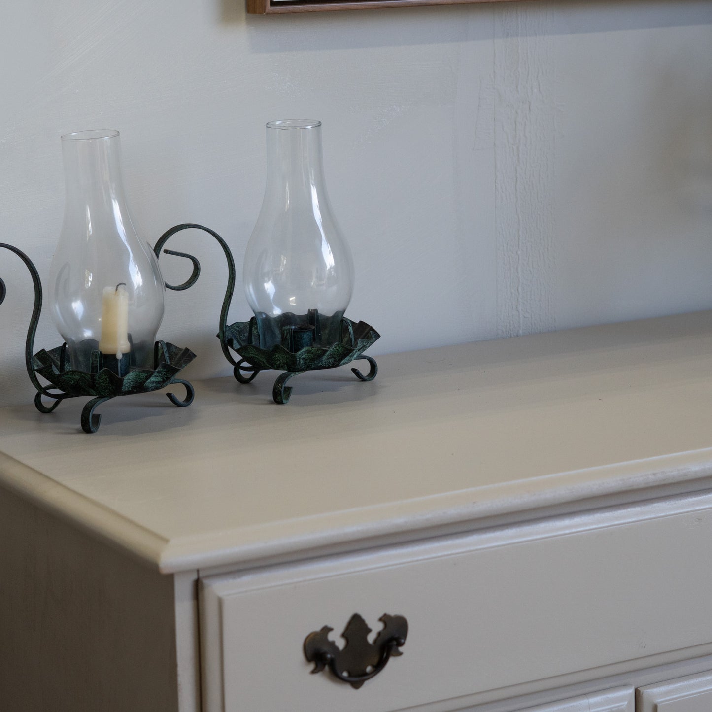 Refinished Buffet in Beige – Vintage Farmhouse Style