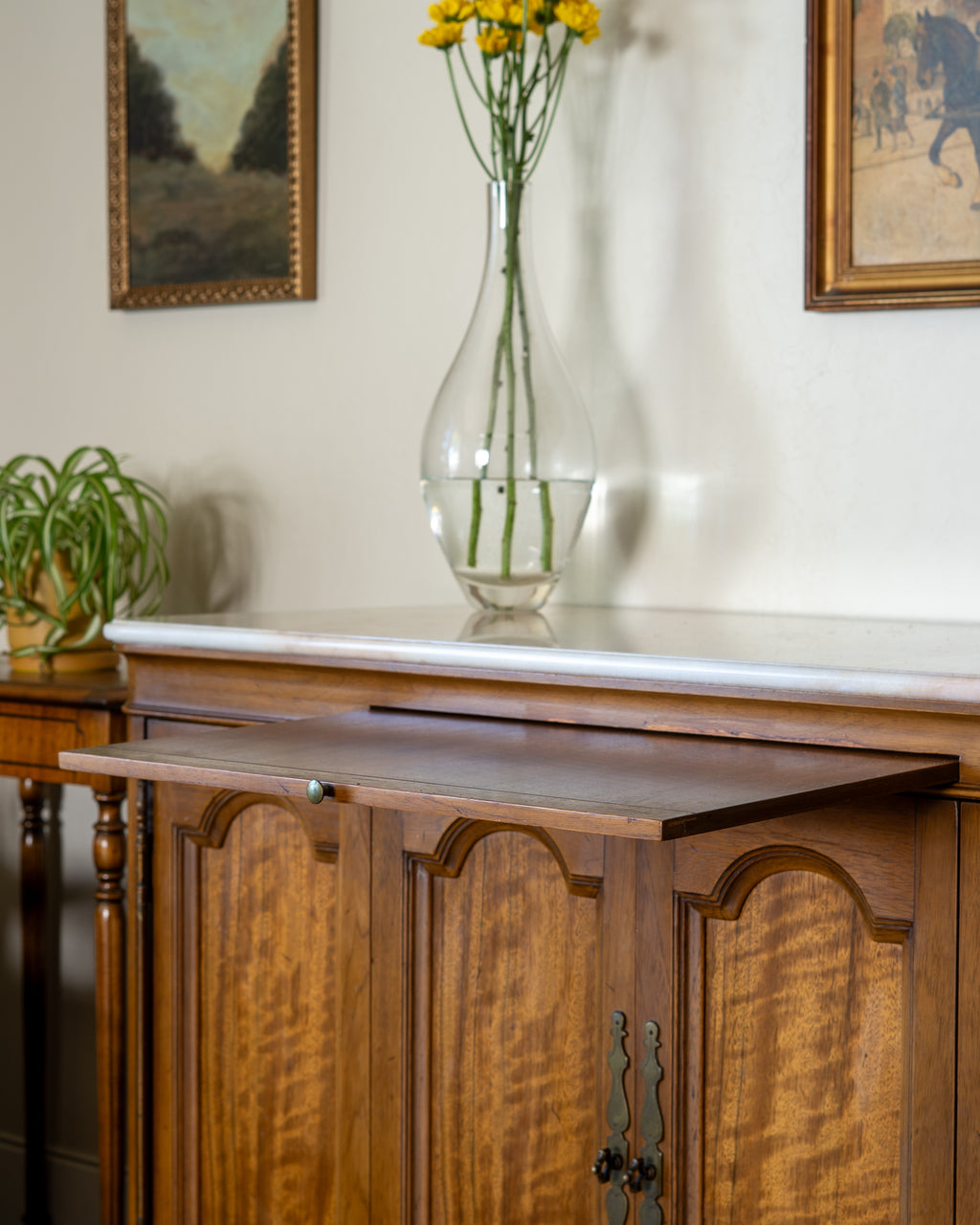 Vintage Marble Top Buffet Sideboard – Pavane by Tomlinson 1950s