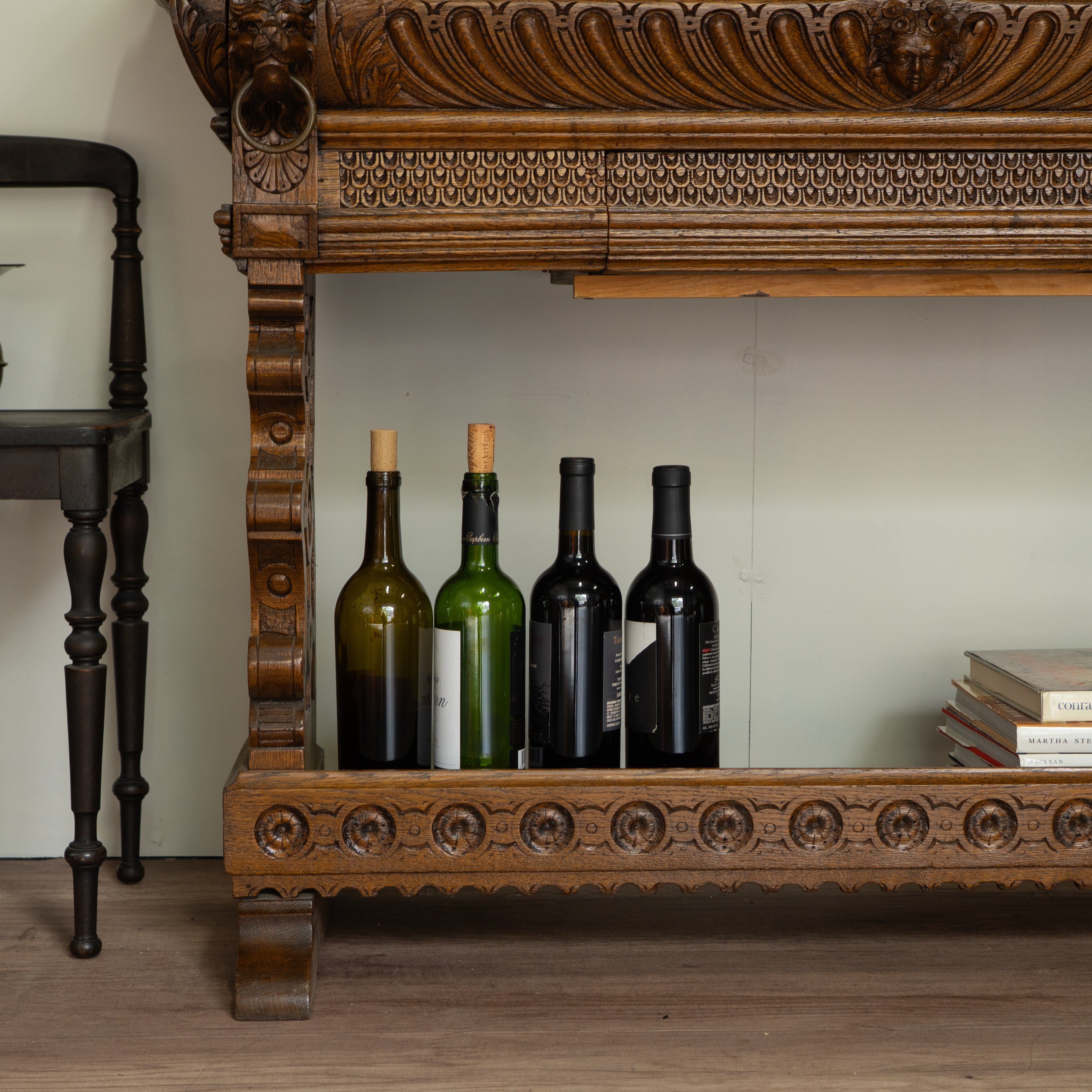 Antique Oak Console | James Phillips & Sons Bristol England | Bar Stand | Library Stand