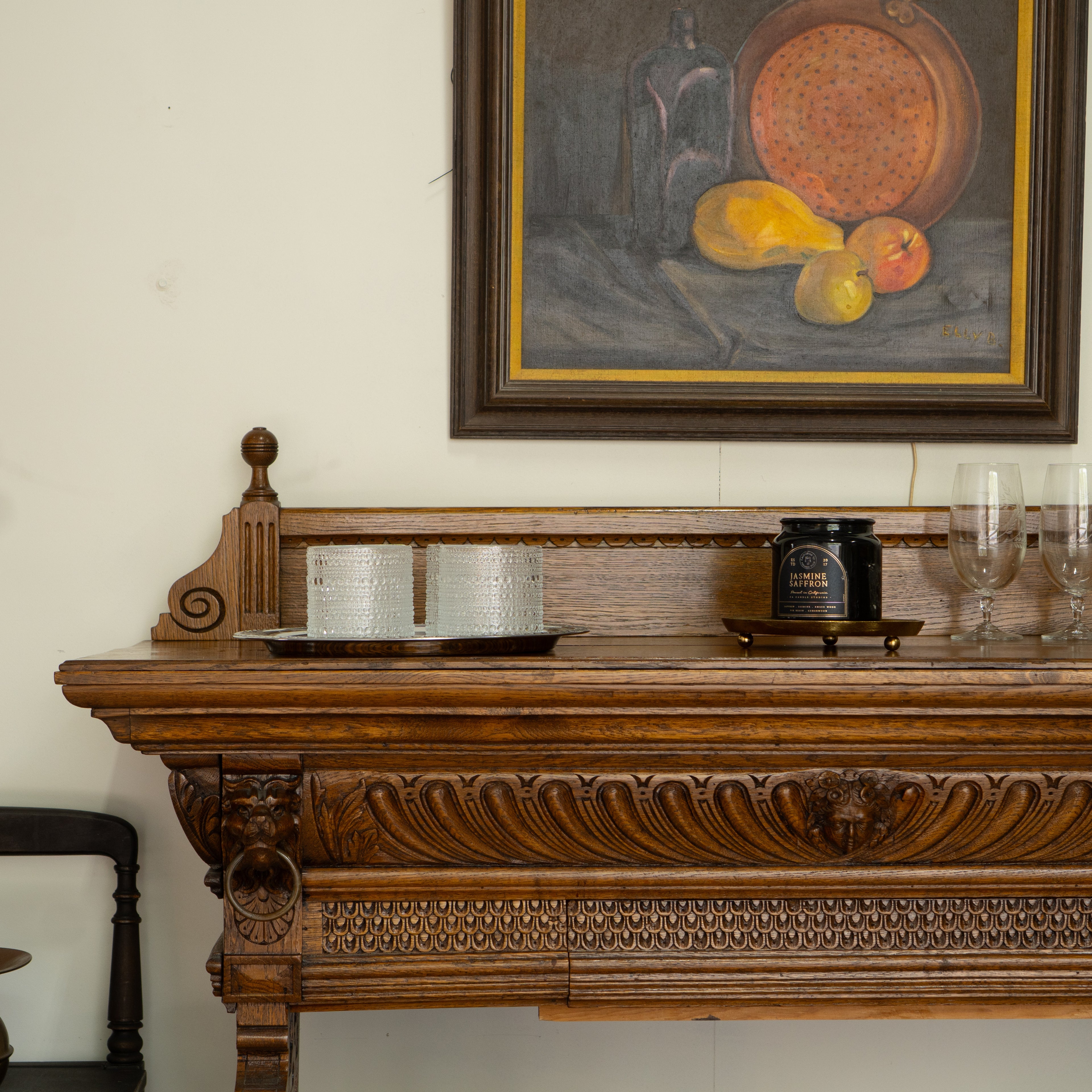 Antique Oak Console | James Phillips & Sons Bristol England | Bar Stand | Library Stand