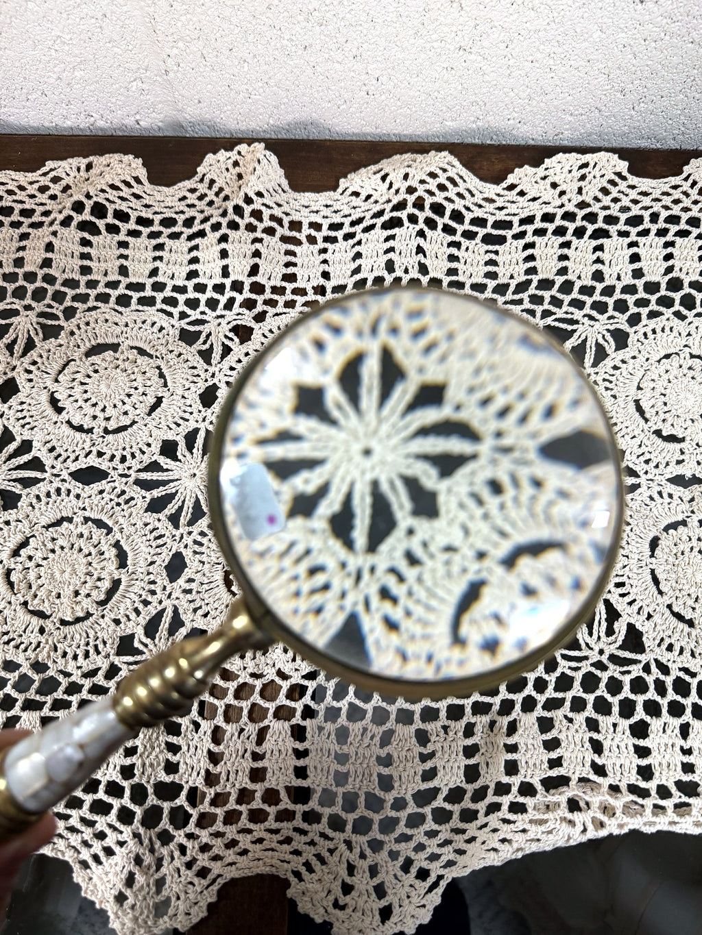 Vintage Mother of Pearl Magnifying Glass