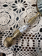 Vintage Mother of Pearl Magnifying Glass, handle detail