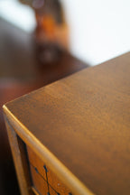 Vintage MCM Dresser with Matching Nightstand — Sold as a Set Only