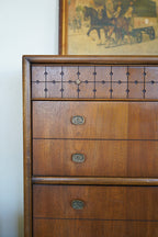 Vintage MCM Dresser with Matching Nightstand — Sold as a Set Only