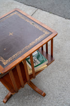 Antique Regency-Style Mahogany Swivel Bookcase – Revolving Table