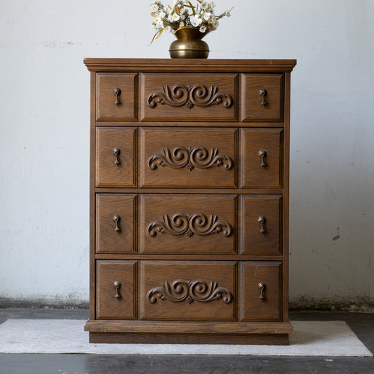 Vintage Oak Small Chest of Drawers by Basset Furniture