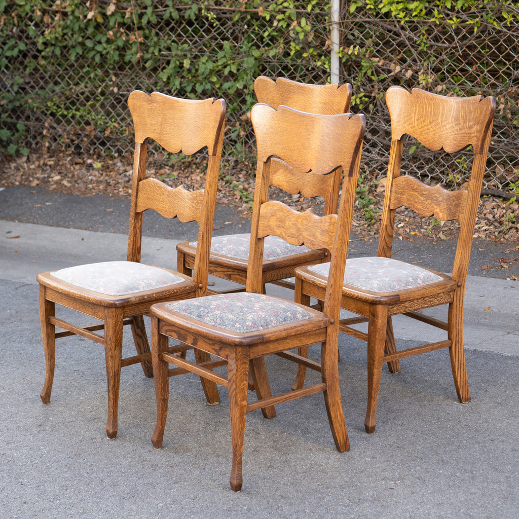 Oak Antique Dining Chairs – Set of 4