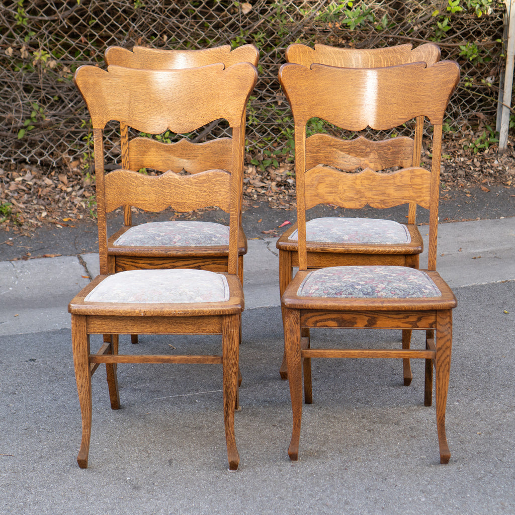Oak Antique Dining Chairs – Set of 4