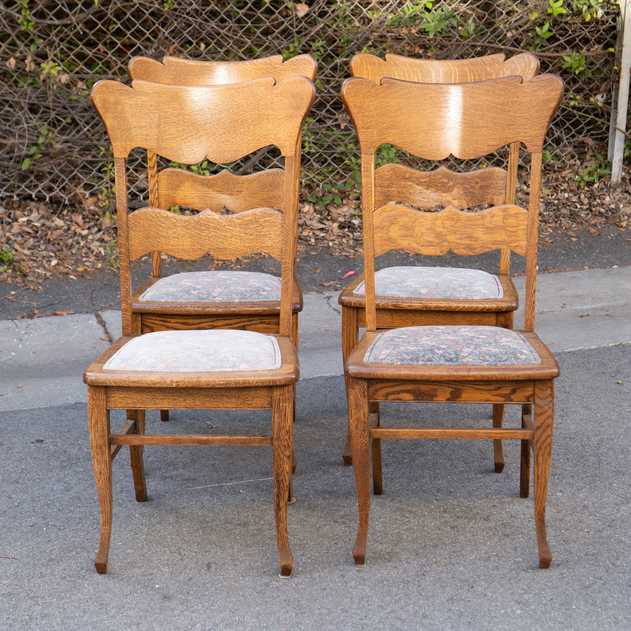 Oak Antique Dining Chairs – Set of 4