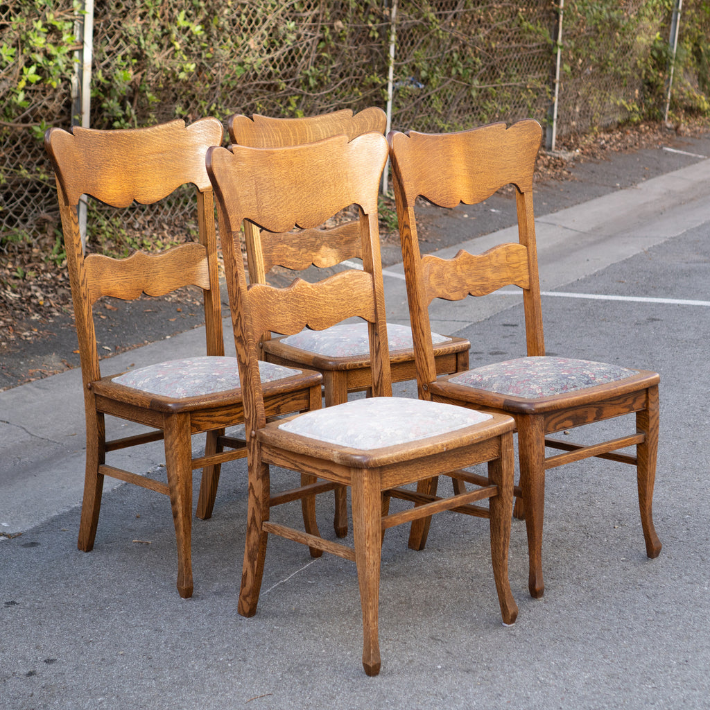 Oak Antique Dining Chairs – Set of 4