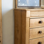Antique c.1900 Classical Revival Chest | 5 Drawers + Secret Drawer | Continental