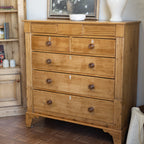 Antique c.1900 Classical Revival Chest | 5 Drawers + Secret Drawer | Continental