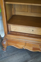 Vintage French Provincial Louis XV-Style Mirrored Armoire